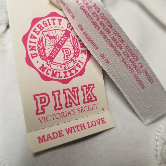 Victoria's Secret PINK Vintage Tanga Panty Cotton Lace NWT Bow - Picture 5 of 10